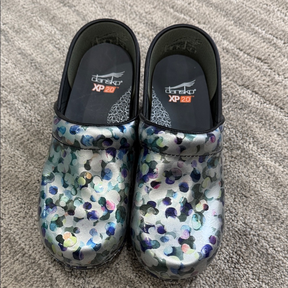 Dansko Women's Silver Multicolor Clogs